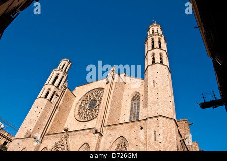 Santa Maria del Mar, Barcelone, Catalogne, Espagne Banque D'Images