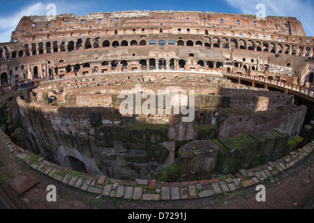 Le colisée ou Coliseum, également connu sous le nom de l'amphithéâtre Flavien Banque D'Images