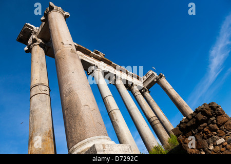 Colonnes du Forum romain de Rome, Italie Banque D'Images