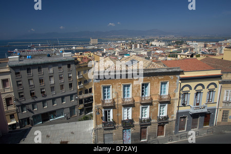 Cagliari, Italie, le port de plaisance de la ville sur la Sardaigne Banque D'Images