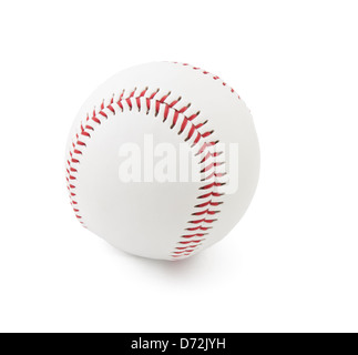 Balle de baseball isolé sur fond blanc Banque D'Images