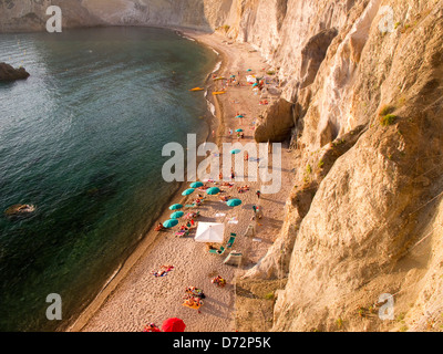 Vue aérienne de Chiaia di Luna Beach à Vetralla, Italie Banque D'Images