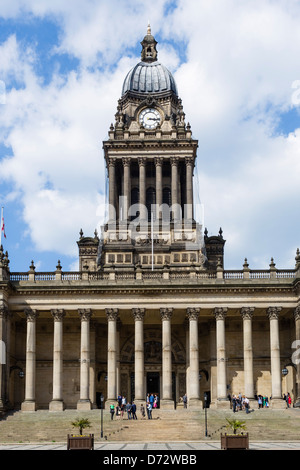 Hôtel de ville de Leeds, Headrow, Leeds, West Yorkshire, Royaume-Uni Banque D'Images