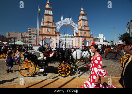 Feria de Séville, Séville, Espagne. Banque D'Images