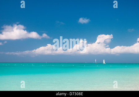 Grace Bay, à Providenciales, Turks et Caïques Banque D'Images