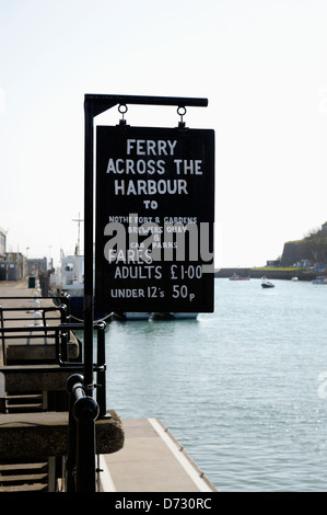 Le port ferry de Weymouth dorset england uk sign Banque D'Images