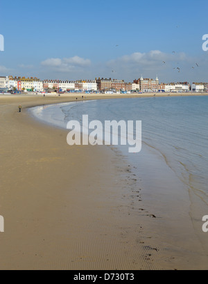 Plage de Weymouth et front de mer esplanade dorset england uk Banque D'Images