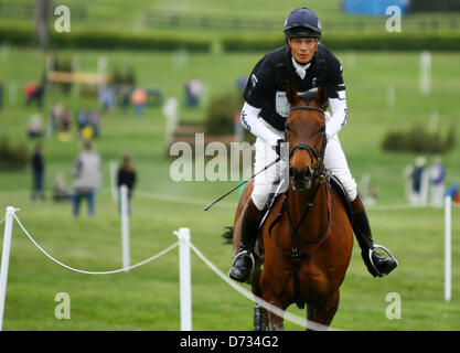 27 avril 2013 - Lexington, Kentucky, États-Unis - William Fox-Pitt et # 3 Seacookie TSF à partir de la Grande-Bretagne à la Rolex événement de trois jours. Le 27 avril 2013. (Crédit Image : Crédit : Candice Chavez/Eclipse/ZUMAPRESS.com/Alamy Live News) Banque D'Images