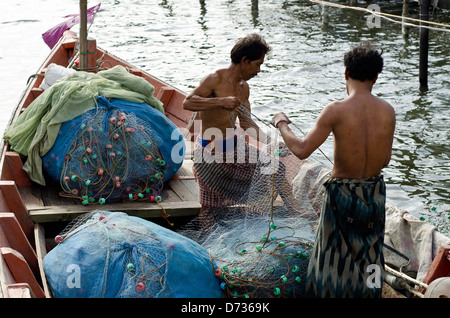 Village de pêcheurs Cham,Koh Kong,Cambodge Banque D'Images