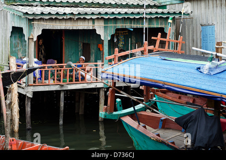 Village de pêcheurs Cham,Koh Kong,Cambodge Banque D'Images