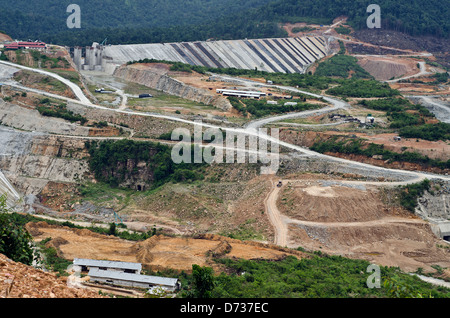 Tatai Construction barrage hydroélectrique de la province de Koh Kong, Cambodge Banque D'Images