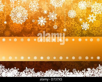 Carte de vœux Joyeux Noël d'or Banque D'Images