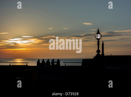 Front de mer de Margate Kent England UK Créatif Coucher du Soleil Banque D'Images