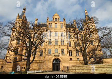 Le château de Schwerin de Schwerin, Mecklenburg-Vorpommern, Allemagne. Banque D'Images