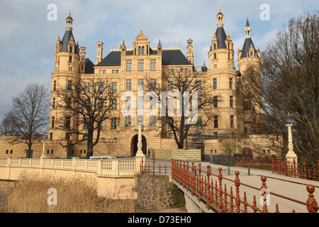 Le château de Schwerin de Schwerin, Mecklenburg-Vorpommern, Allemagne. Banque D'Images