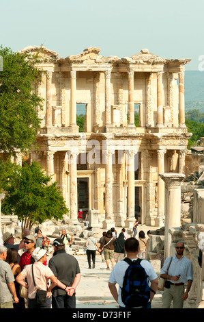 Bibliothèque de Celsus, Ephèse, Selcuk, Izmir, Turquie Banque D'Images