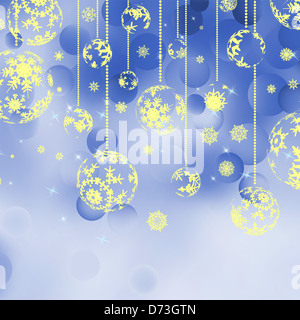 Babioles de Noël avec l'arrière-plan flou Banque D'Images