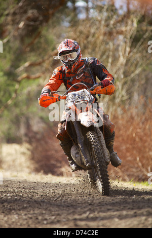 Dans Panssari course moto cross country -Course de motocross en Finlande Banque D'Images