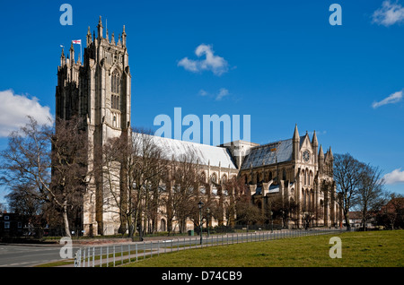 Beverley Minster l'église paroissiale de St John et St Martin au printemps Beverley East Yorkshire England Royaume-Uni GB Grande-Bretagne Banque D'Images