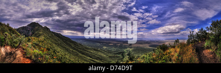Longonot Cratère Vue Panoramique, Hdr Panoramas de la région de Naivasha, Kenya Banque D'Images