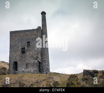 Vestiges d'une papule Betsy, l'argent et le plomb mine près de Horrabridge Devon Dartmoor, qui a fonctionné entre 1806-1877 Banque D'Images