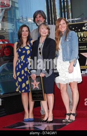 Sissy Spacek, Jack Fisk, Schuyler Fisk et Madison Fisk Sissy Spacek reçoit une étoile sur le Hollywood Walk of Fame, le Banque D'Images