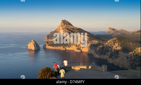 Vue sur le cap Formentor, au nord ouest de Majorque, Espagne Banque D'Images