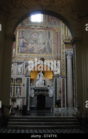 Archbasilica de Saint-Jean de Latran. L'intérieur, reconstruit par Francesco Borromini (1599-1667). 1646-1649. Rome. L'Italie. Banque D'Images