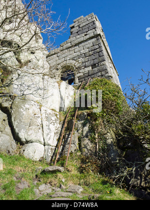 Bain menant à St Michael's Chapel, Roche Roche, Cornwall. Banque D'Images