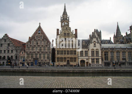 Les bâtiments historiques de Gand en Belgique Banque D'Images