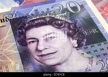 20 € livre de près de l'Université Queen's face Banque D'Images