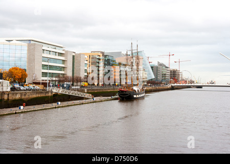 Docks de Dublin. L'Irlande Banque D'Images