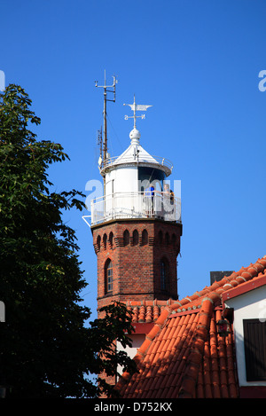 Ustka (Stolpmuende), phare, mer baltique, occidentale, Pologne Banque D'Images