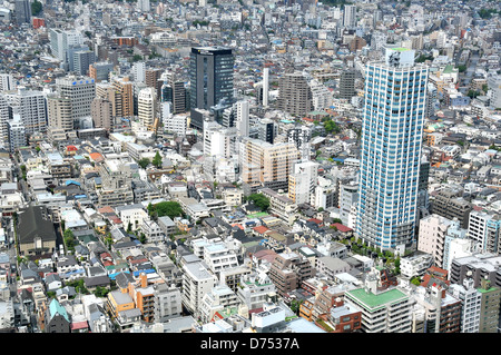 Vue aérienne sur Shinjuku Tokyo Japon Banque D'Images