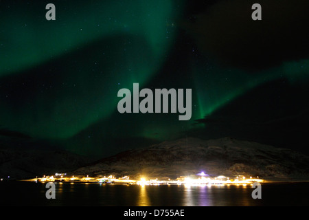 Northern Lights en Norvège. Banque D'Images