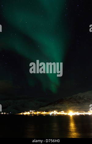 Northern Lights en Norvège. Banque D'Images