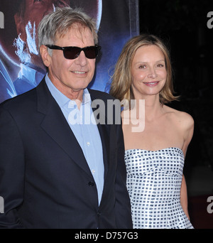 Harrison Ford, Calista Flockhart 'Cowboys and Aliens' en première mondiale au Théâtre Municipal - Arrivées à San Diego, Californie - 23.07.11 Banque D'Images