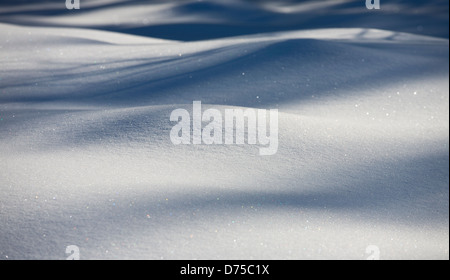 Bancs de neige souples et profilés à Winter, Finlande Banque D'Images