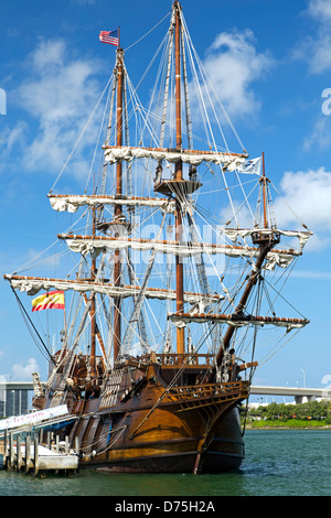 Galeon Andalucia (17ème siècle réplique), Miami, Floride, USA Banque D'Images