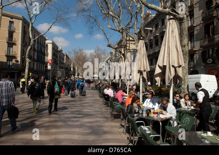 Las Ramblas de Barcelone. Banque D'Images