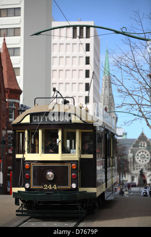 Tramway de Christchurch Banque D'Images