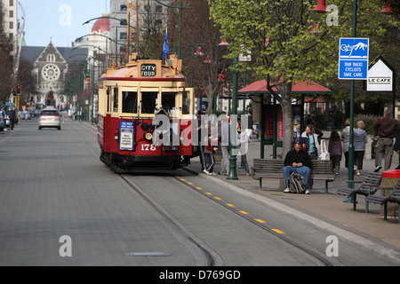 Tramway de Christchurch Banque D'Images