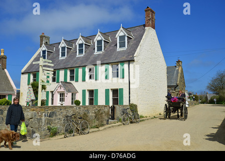 Maison sur l'Avenue, plus de Sark, Sark, bailliage de Guernesey, Channel Islands Banque D'Images