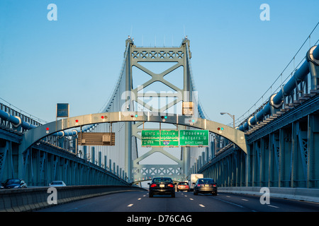 Ben Franklin Bridge, Philadelphia, Pennsylvania, USA Banque D'Images