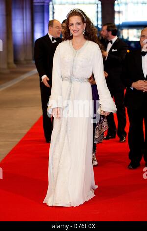 La princesse Lalla Salma du Maroc arriver au Rijksmuseum dîner offert par la Reine Beatrix des Pays-Bas à la veille de son abdication à Amsterdam, Pays-Bas, 29 avril 2013. Photo : Patrick van Katwijk - -/DPA/Alamy Live News Banque D'Images