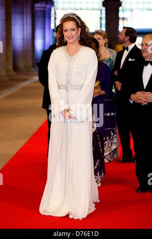 La princesse Lalla Salma du Maroc arriver au Rijksmuseum dîner offert par la Reine Beatrix des Pays-Bas à la veille de son abdication à Amsterdam, Pays-Bas, 29 avril 2013. Photo : Patrick van Katwijk - -/DPA/Alamy Live News Banque D'Images