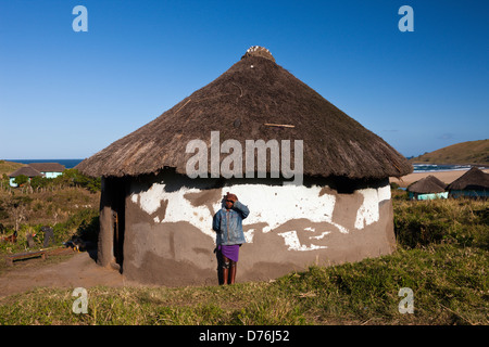 Au Village Xhosa, la Côte sauvage, de l'Est Cap Mbotyi, Afrique du Sud Banque D'Images