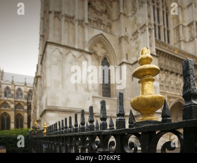 Une image de l'abbaye de Westminster, Londres à partir d'une perspective différente. Banque D'Images