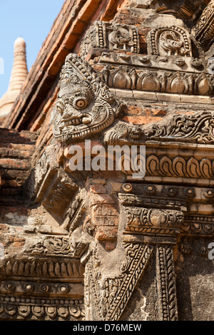 La sculpture murale effrayant - Temple Tayokepyay à Bagan, Myanmar Banque D'Images