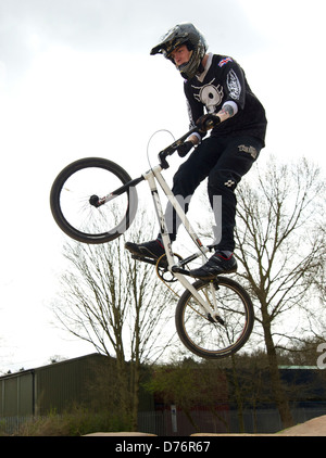 Bike Park BMX rider at Banque D'Images